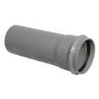 FloPlast 110mm Soil Pipe Single Socket 1m - Grey