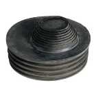 FloPlast Drain Adaptor to Connect 32mm, 40mm and 50mm Waste Pipe - Black