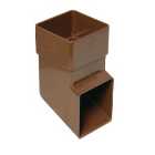 FloPlast 65mm Square Line Downpipe Shoe - Brown