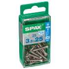 Spax TX Countersunk Stainless Steel Screws - 3.5 x 25mm Pack of 25