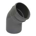 Floplast 110mm Soil Pipe Offset Bend Spigot/Solvent Socket 135 - Grey