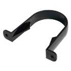 FloPlast 68mm Half Round Downpipe Clip - Pack of 10 - Black