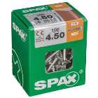 Spax TX Countersunk Blue Zinc MDF Screws - 4 x 50mm Pack of 100