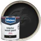Wickes Non Drip Gloss Wood & Metal Paint - Black - 750ml