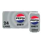 Diet Pepsi Cola Cans 24 x 330ml