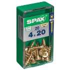Spax PZ Countersunk Zinc Yellow Screws - 4 x 20mm Pack of 20