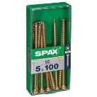 Spax PZ Countersunk Zinc Yellow Screws - 5 x 100mm Pack of 10