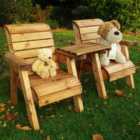 Charles Taylor Little Fellas Children's Twin Wooden Chair Companion Set - Straight