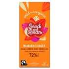 Seed & Bean Organic Dark Chocolate Bar 72% Mandarin & Ginger 85g