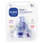 MAM Silicone Bottle Teats Slow Flow 0+ Months Level 1 2 per pack