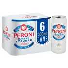 Peroni Nastro Azzurro Beer Lager Cans 6 x 330ml