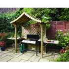 Rowlinson Party Trellis Garden Arbour with Lifting Seat - 1810 x 1290mm