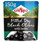 Crespo Dry Black Olives with Herbs 150g