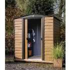 Rowlinson Woodvale Double Door Metal Apex Shed including Floor - 6 x 5ft