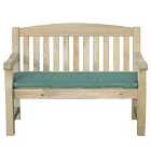 Zest Emily 2-Seater Bench and Cushion - Green