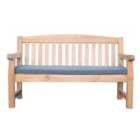 Zest Emily 3-Seater Bench and Cushion - Grey