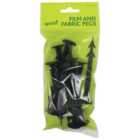 Fleece & Fabric Black Pegs - Pack Of 10