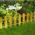 Forest Garden Timber Picket Fence Style Border Edging - 280 x 1100mm