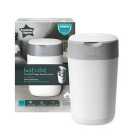 Tommee Tippee Twist & Click White Nappy Bin, Includes 1x Refill Cassette
