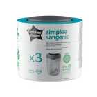 Tommee Tippee Simplee Sangenic Refill Cassette, Multipack 3 per pack