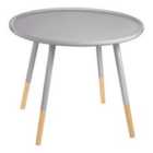 Viborg Large Round Side MDF Table - Grey