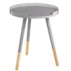 Viborg Round Side with Table Lip - Grey