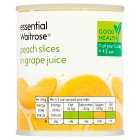 Essential Peach Slices in Grape Juice, drained 125g
