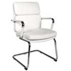 Teknik Deco Faux Leather Visitors Chair – White