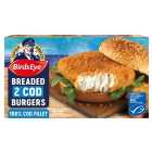 Birds Eye 2 Breaded Cod Fish Burgers 227g