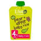 Ella's Kitchen Pear and Apple Baby Rice Baby Food Pouch 4+ Months 120g