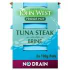 John West No Drain Fridge Pot Tuna Steak In Brine (3x110g) 3 x 110g