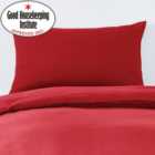 Non Iron Plain Dye Red Standard Pillowcase Pair