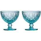 Premier Housewares Fleur Blue Sundae Dishes - Set of 2