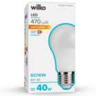Wilko 1 Pack Screw E27/ES LED 470 Lumens Standard Light Bulb