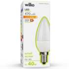 Wilko 1 Pack Small Screw E14/SES LED 470 Lumens Candle Light Bulb