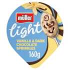 Muller Light Vanilla & Dark Chocolate Fat Free Yogurt 160g
