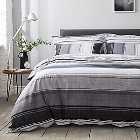 Ellis Grey Stripe Reversible Duvet Cover and Pillowcase Set