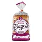 Warburtons Cinnamon & Raisin Bagels 5 per pack