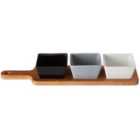 Premier Housewares Square Dishes with Soiree Serving Board - Set of 3