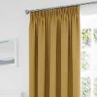 Tyla Ochre Thermal Blackout Pencil Pleat Curtains