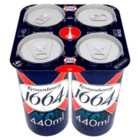 Kronenbourg 1664 Lager Beer Cans 4 x 440ml