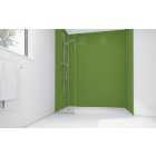 Mermaid Forest Green Matte Acrylic 3 Sided Shower Panel Kit