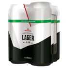 Morrisons Continental Lager 3.5% 4 x 440ml