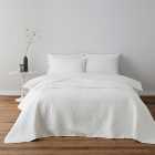 Bloom Floral White Quilted Bedspread
