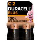 Duracell Plus C Alkaline Batteries 2 per pack