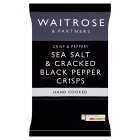 Waitrose Sea Salt & Cracked Black Pepper Crisps, 150g