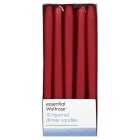 AD Dinner Candles Red, 10 Pack