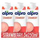 Alpro Soya Strawberry Long Life Drink 3 x 250ml