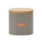 Grey and Copper Metal Coffee Canister