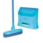 Spontex Catch & Clean Rubber Broom and Dustpan